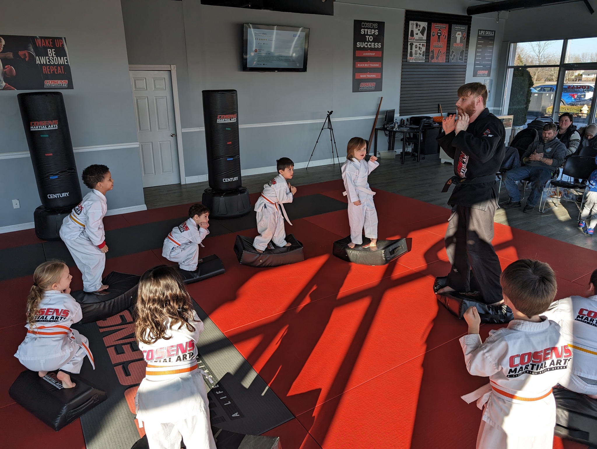 Children in Oxford, MI building focus and listening skills through martial arts