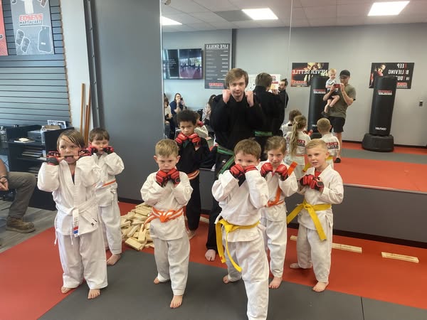 Child doing slow-motion kata in Oxford class