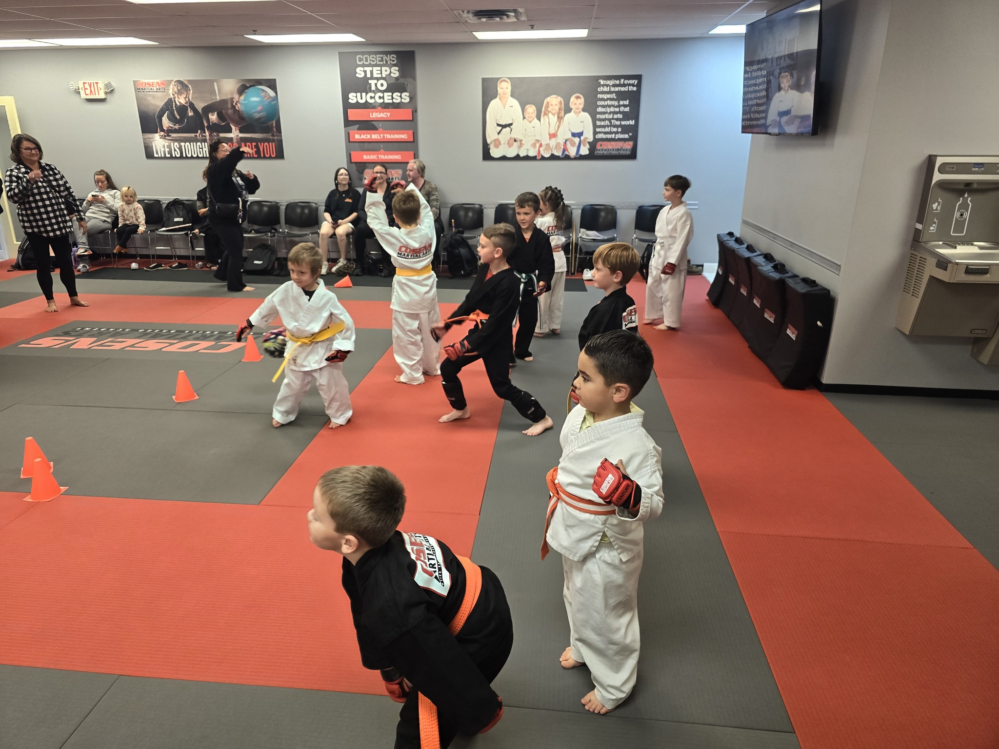 Karate student in Oxford building focus and discipline