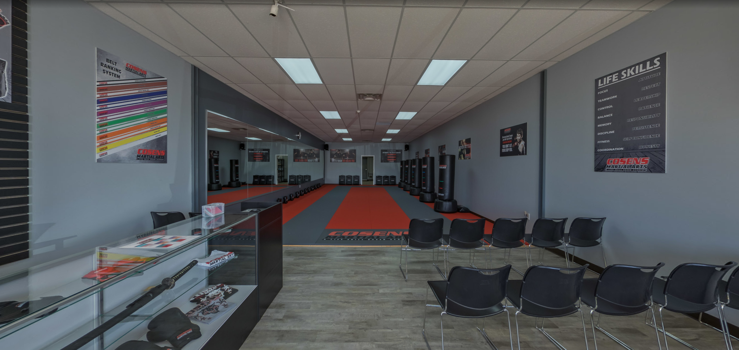 Clean interior and training floor at Cosens Martial Arts Oxford